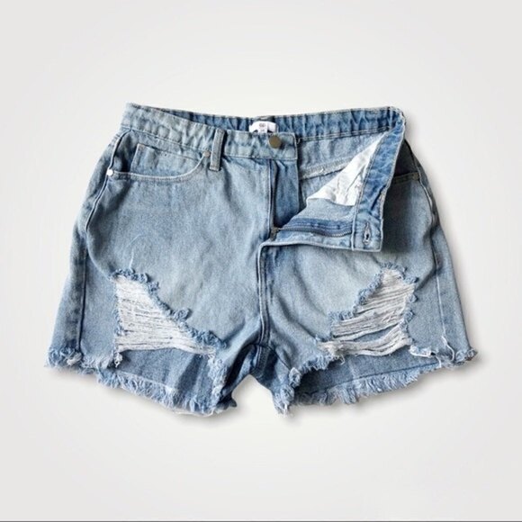 BP Nordstrom Denim Shorts Light Wash Distressed 29 - Picture 3 of 10